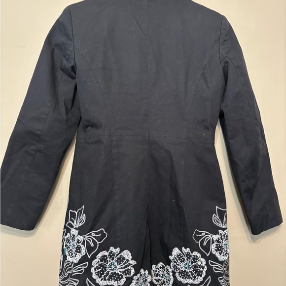 BIANCA NYGARD Embroidered Beaded, Gem Detail Cotton Women's Blazer - Picture 7 of 11